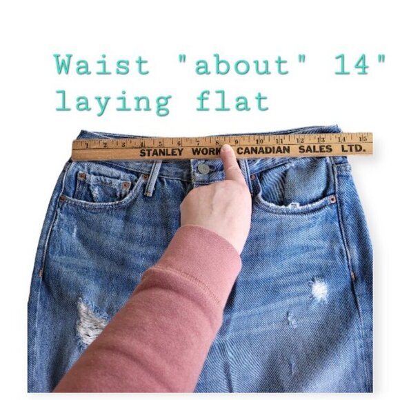 GRLFRND Sky Blue Distressed High Rise Jeans - Picture 8 of 13